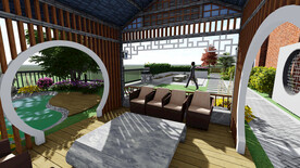 中式庭院设计案例效果图