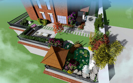 庭院院子景观设计案例效果图