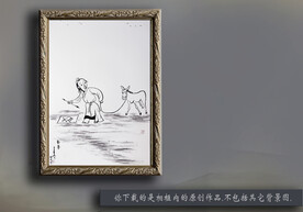 水墨画水墨漫画人物画