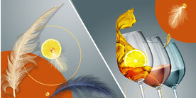 晶瓷画抽象画餐厅餐具红酒杯