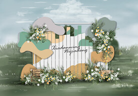 户外婚礼迎宾区