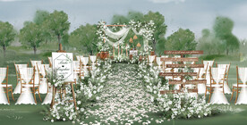 白色户外仪式区