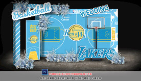 篮球主题迎宾区