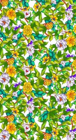 高清分层彩绘花纹打印图