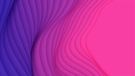 红蓝渐变立体剪纸背景