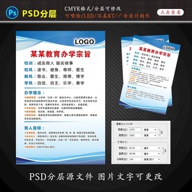 教育办学宗旨制度展板