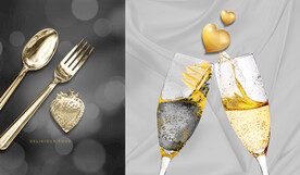 晶瓷画餐厅餐具红酒杯