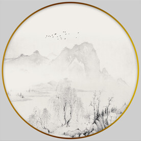 圆形山水画