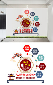 敬老院文化墙设计