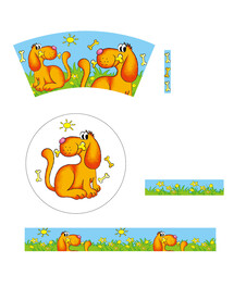 手绘卡通儿童餐具陶瓷动物设计