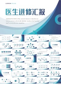 蓝色大气医生进修总结汇报PPT