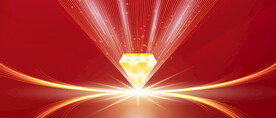 年会红色金色钻石闪光颁奖典礼