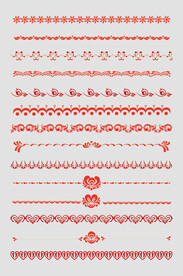 中式矢量装饰花纹边框花边