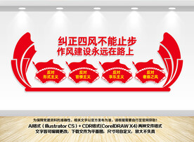 纠正四风文化墙