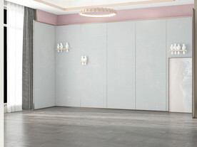 现代极简背景墙3D客厅沙发空景