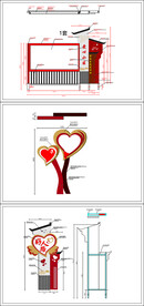 社区雕塑文化宣传栏标识