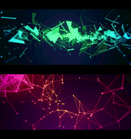 4K高清抽象渐变点线元素动画