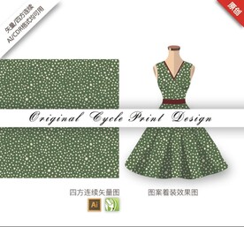 矢量抽象手绘圆点数码图案