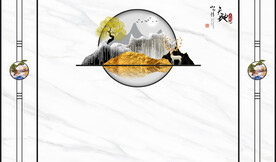 晶瓷画山水风景画大理石纹
