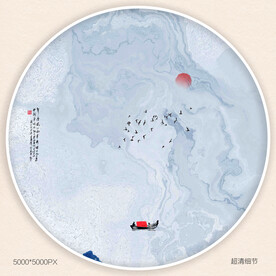 水墨山水装饰画