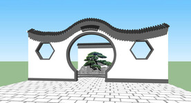 中式景墙山水景墙