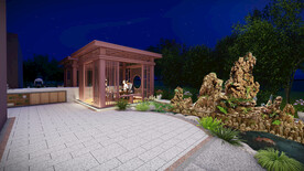 庭院假山设计效果图