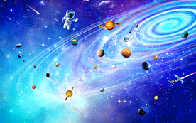 巨幅宇宙太空间站飞船