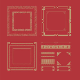 中式门窗边框图案