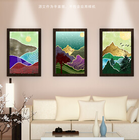 高端三连装饰画