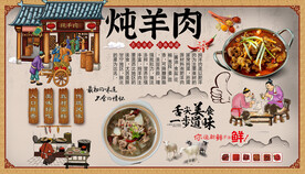 炖羊肉背景墙