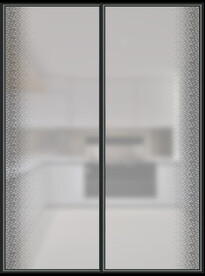 高清分层透明底推拉门玻璃打印图