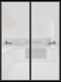 高清分层透明底推拉门玻璃打印图