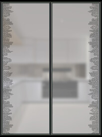 高清分层透明底推拉门玻璃打印图