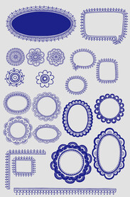AI矢量欧式花纹边框