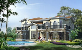 别墅建筑景观后期素材PSD分层