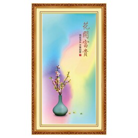花瓶无框画