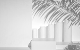 C4D空间展台白色素色展示背景