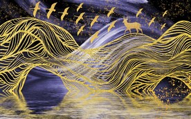 装饰画 抽象画 飞鸟