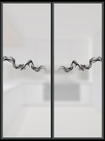 高清分层透明底推拉门玻璃打印图