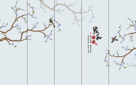 装饰画 家和富贵 兰花