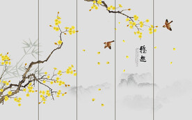 装饰画 雅趣 黄色花朵