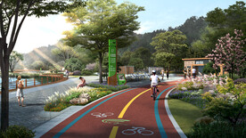 绿道道路景观设计效果图