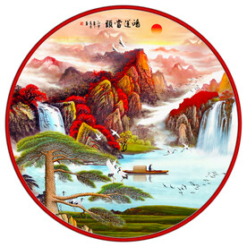 鸿运当头迎客松装饰画