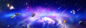 科幻星空背景墙