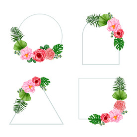 花环背景设计图标
