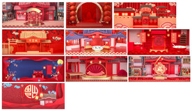 10款c4d新年模型素材