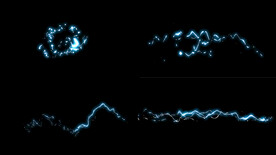 卡通闪电特效 4组