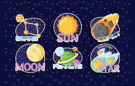 卡通太空相关图标