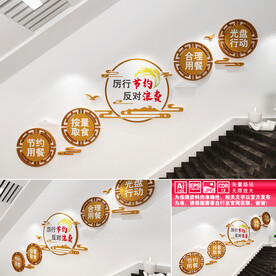 食堂楼道文化墙