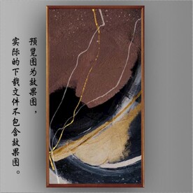 抽象金色油画装饰画